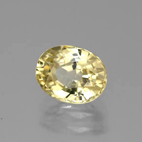 Crisoberillo naturale giallo da 1,26 ct, taglio ovale, VVS-VS