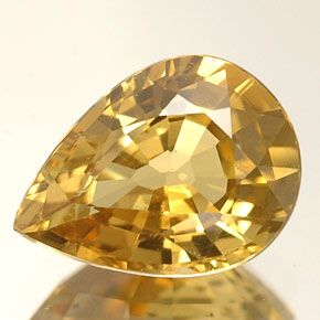 Crisoberillo naturale giallo da 1,63 ct, taglio a pera, VVS
