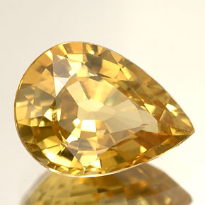 Crisoberillo naturale giallo da 1,63 ct, taglio a pera, VVS