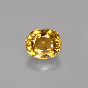 Crisoberillo naturale giallo da 1,37 ct, taglio ovale, VVS-VS