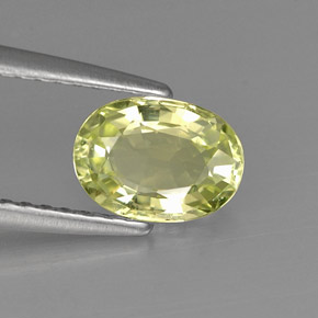 Crisoberillo naturale verde da 1,03 ct, taglio ovale, VVS