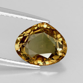 Crisoberillo naturale giallo da 2,24 ct, taglio a pera, VVS-VS
