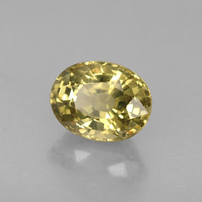 Crisoberillo naturale giallo da 0,81 ct, taglio ovale, VVS-VS
