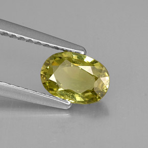Crisoberillo naturale verde da 0,82 ct, taglio ovale, VVS-VS