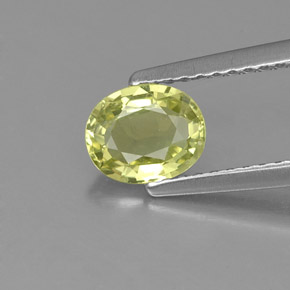 Crisoberillo naturale verde da 0,82 ct, taglio ovale, VVS-VS