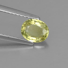 Crisoberillo naturale verde da 0,82 ct, taglio ovale, VVS-VS