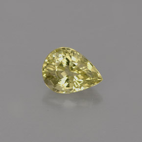Crisoberillo naturale verde da 0,68 ct, taglio a pera, IF