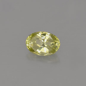 Crisoberillo naturale verde da 0,58 ct, taglio ovale, IF