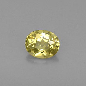 Crisoberillo naturale giallo da 0,43 ct, taglio ovale, VS