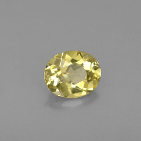 Crisoberillo naturale giallo da 0,43 ct, taglio ovale, VS