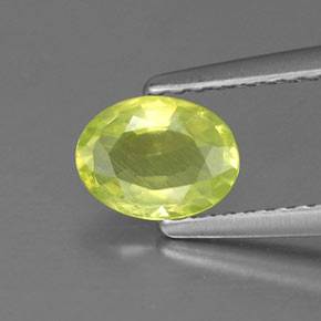 Crisoberillo naturale verde da 0,79 ct, taglio ovale, VS