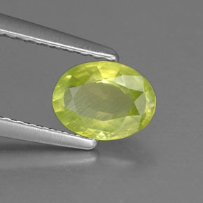 Crisoberillo naturale verde da 0,79 ct, taglio ovale, VS