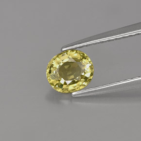 Crisoberillo naturale giallo da 0,71 ct, taglio ovale, VVS-VS