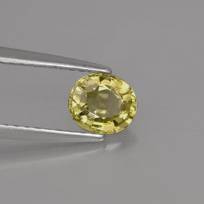 Crisoberillo naturale giallo da 0,71 ct, taglio ovale, VVS-VS