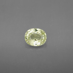 Crisoberillo naturale giallo da 0,90 ct, taglio ovale, VVS-VS