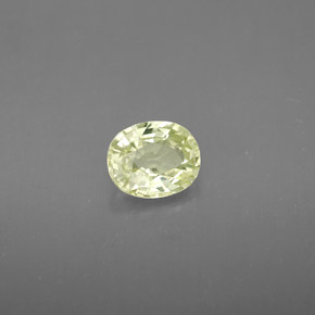 Crisoberillo naturale giallo da 0,90 ct, taglio ovale, VVS-VS