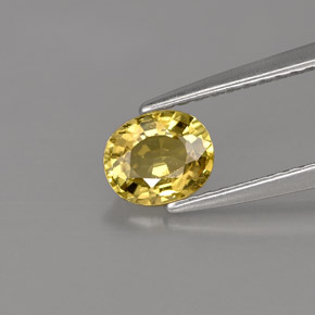 Crisoberillo naturale giallo da 0,71 ct, taglio ovale, VVS-VS