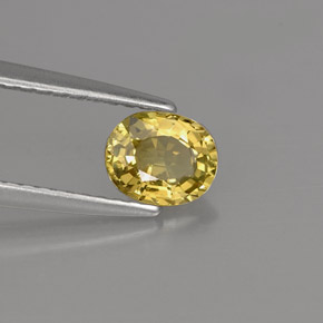 Crisoberillo naturale giallo da 0,71 ct, taglio ovale, VVS-VS
