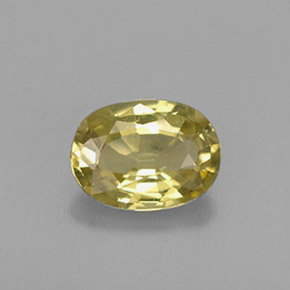 Crisoberillo naturale giallo da 0,68 ct, taglio ovale, VS