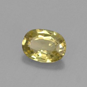 Crisoberillo naturale giallo da 0,68 ct, taglio ovale, VS