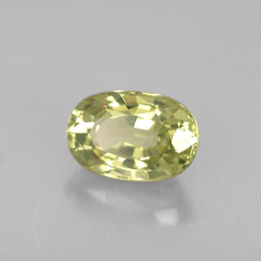 Crisoberillo Giallo verde naturale da 0.71 ct, Taglio ovale, VS