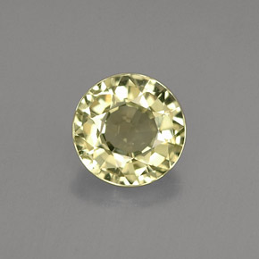 Crisoberillo naturale giallo da 0,72 ct, taglio rotondo, VS