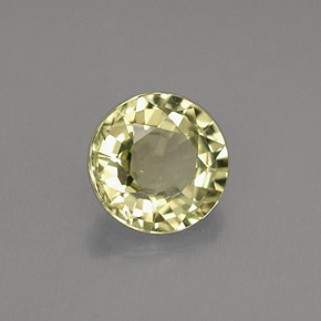 Crisoberillo naturale giallo da 0,72 ct, taglio rotondo, VS