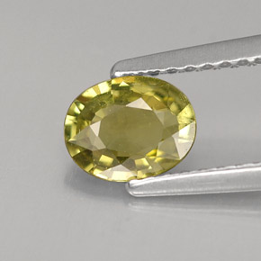 Crisoberillo naturale verde da 0,66 ct, taglio ovale, VVS-VS