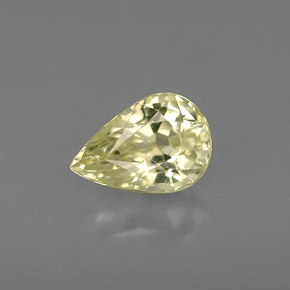 Crisoberillo naturale giallo da 0,58 ct, taglio a pera, VS-SI