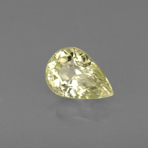 Crisoberillo naturale giallo da 0,58 ct, taglio a pera, VS-SI
