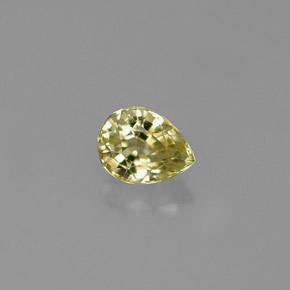 Crisoberillo naturale giallo da 0,53 ct, taglio a pera, VVS-VS