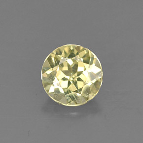 Crisoberillo naturale giallo da 0,68 ct, taglio rotondo, VVS