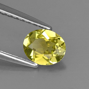 Crisoberillo naturale verde da 0,57 ct, taglio ovale, VVS