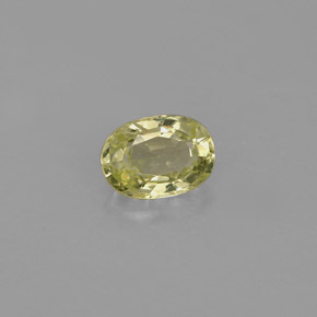 Crisoberillo Verde dorato naturale da 0.67 ct, Taglio ovale, VVS-VS