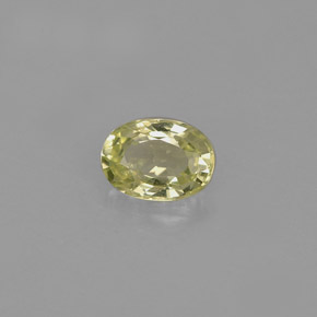 Crisoberillo Verde dorato naturale da 0.67 ct, Taglio ovale, VVS-VS