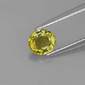 Crisoberillo naturale verde da 0,70 ct, taglio ovale, VVS