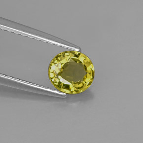 Crisoberillo naturale verde da 0,70 ct, taglio ovale, VVS