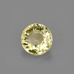 Crisoberillo Giallo naturale da 0.74 ct, Taglio rotondo, VVS-VS
