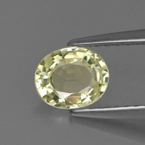 Crisoberillo naturale verde da 0,72 ct, taglio ovale, VVS-VS