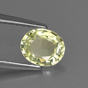 Crisoberillo naturale verde da 0,72 ct, taglio ovale, VVS-VS