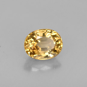 Crisoberillo naturale giallo da 0,90 ct, taglio ovale, VVS
