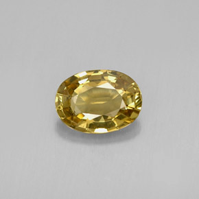 Crisoberillo naturale giallo da 0,96 ct, taglio ovale, VVS