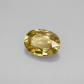 Crisoberillo naturale giallo da 0,96 ct, taglio ovale, VVS
