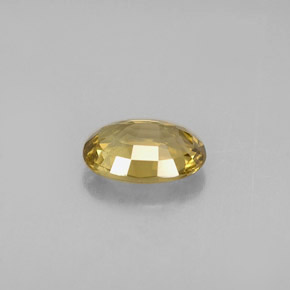 Crisoberillo naturale giallo da 0,96 ct, taglio ovale, VVS