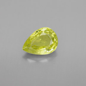 Crisoberillo naturale giallo da 1,44 ct, taglio a pera, VVS-VS