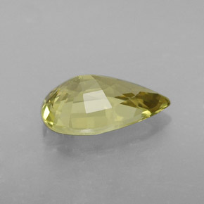 Crisoberillo naturale giallo da 1,37 ct, taglio a pera, VVS-VS