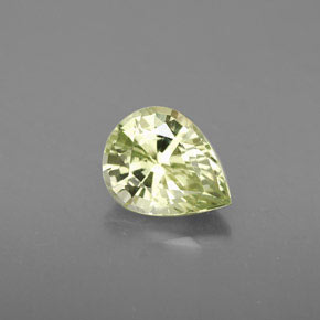 Crisoberillo naturale verde da 1,50 ct, taglio a pera, VVS