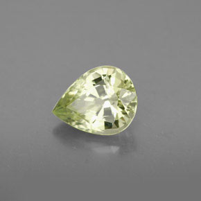 Crisoberillo naturale verde da 1,50 ct, taglio a pera, VVS