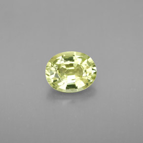 Crisoberillo naturale verde da 1,38 ct, taglio ovale, VVS