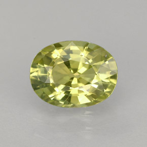 Crisoberillo naturale giallo da 1,45 ct, taglio ovale, VVS